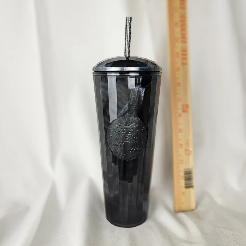 Starbucks Iridescent Black Pearl Marbled Venti 24oz Tumbler Dome Cold Cup